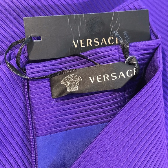 NWOT Versace Ribbed High Waisted Pencil Skirt - Picture 6 of 8